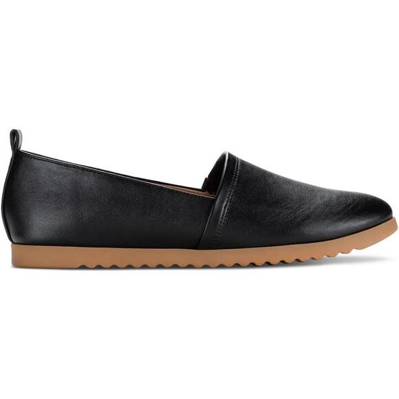 Style & Co Women's Nolaa Round-Toe Slip-On Flats, Black Smooth Size 7M - Picture 2 of 5